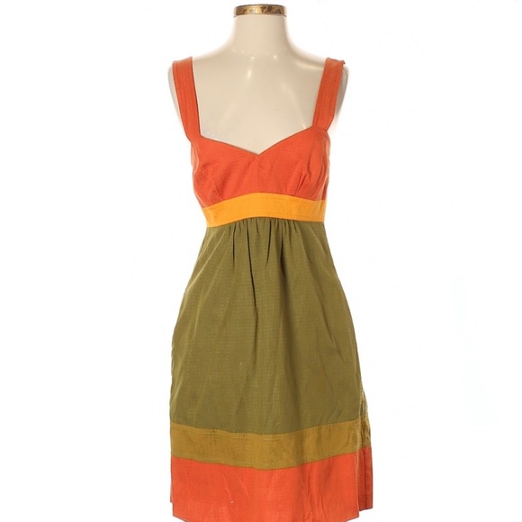 Trina Turk Colourblock Dress Silk Cotton - Picture 5 of 7